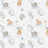 Algodón estampado DORMEUR60 Blanco / Azul